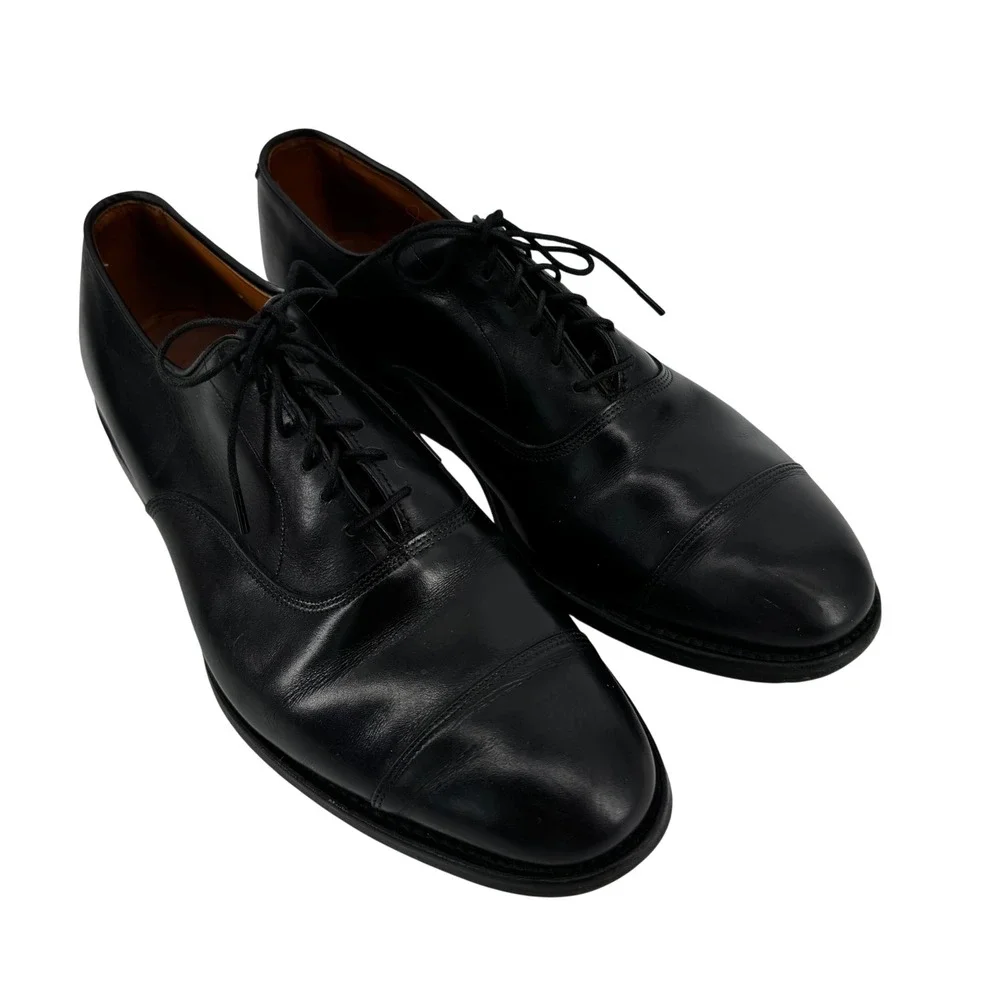Allen Edmonds Park Avenue Black Leather Cap Toe Oxford Dress Shoes Mens 9.5 D